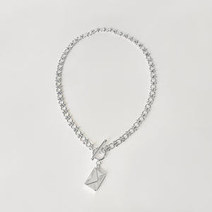 Love Letter Envelope Locket - Silver